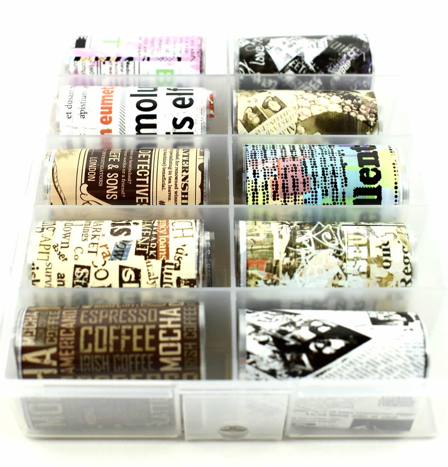 Boîte Transfer Foil Happy Newspaper