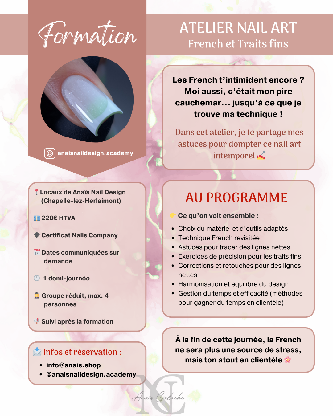 Atelier Nail Art - French et Traits fins