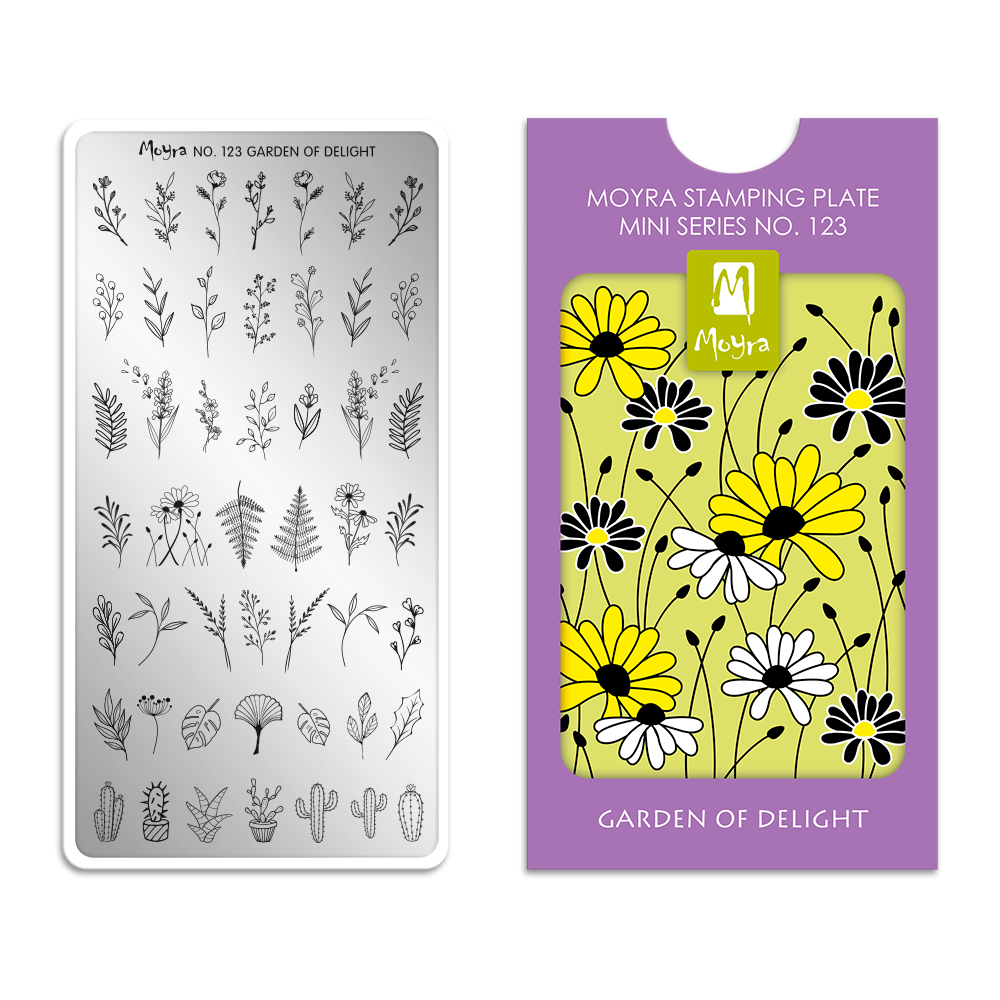 Moyra Stamping Plate Mini 123 - Garden of Delight