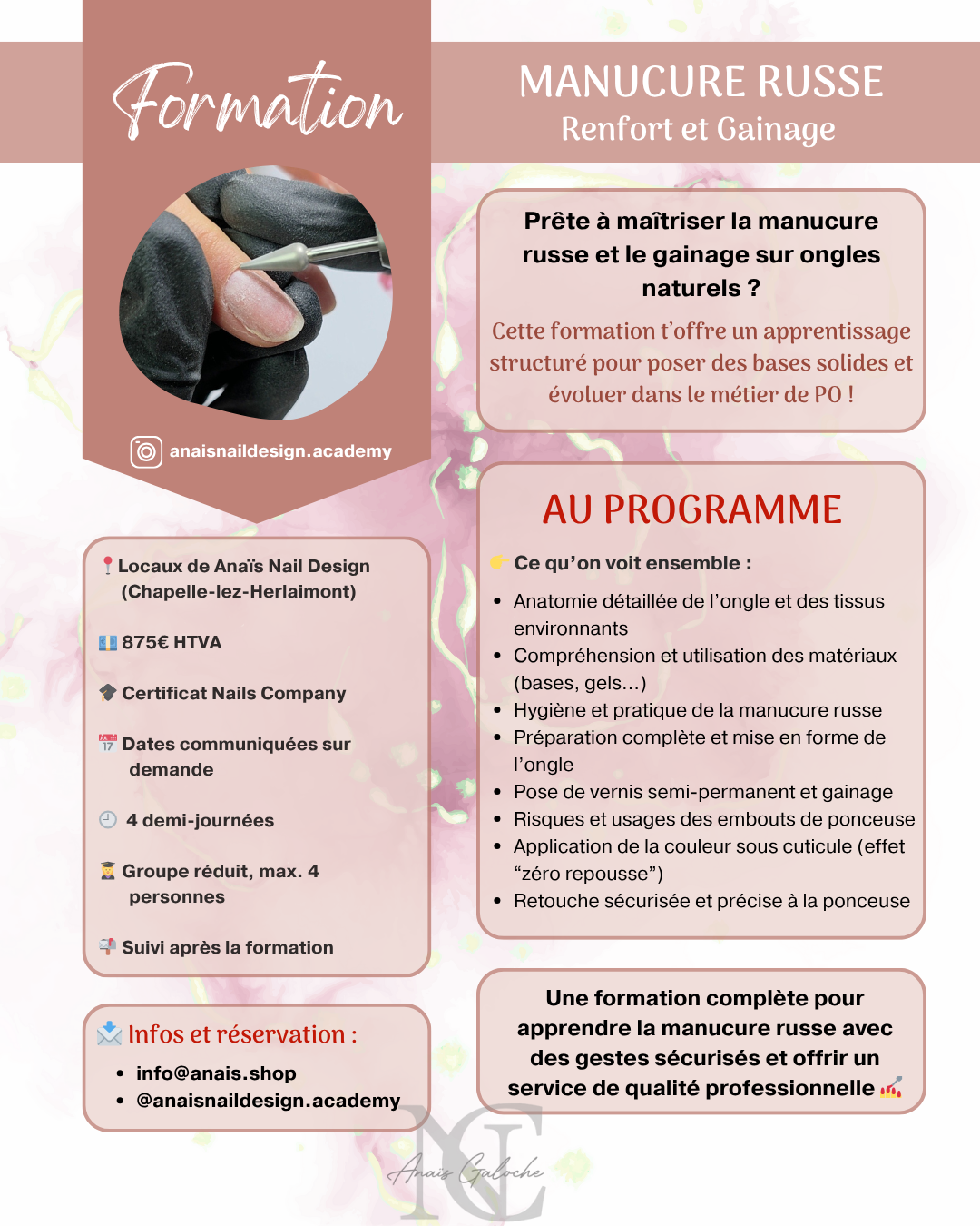 Manucure russe renfort & gainage