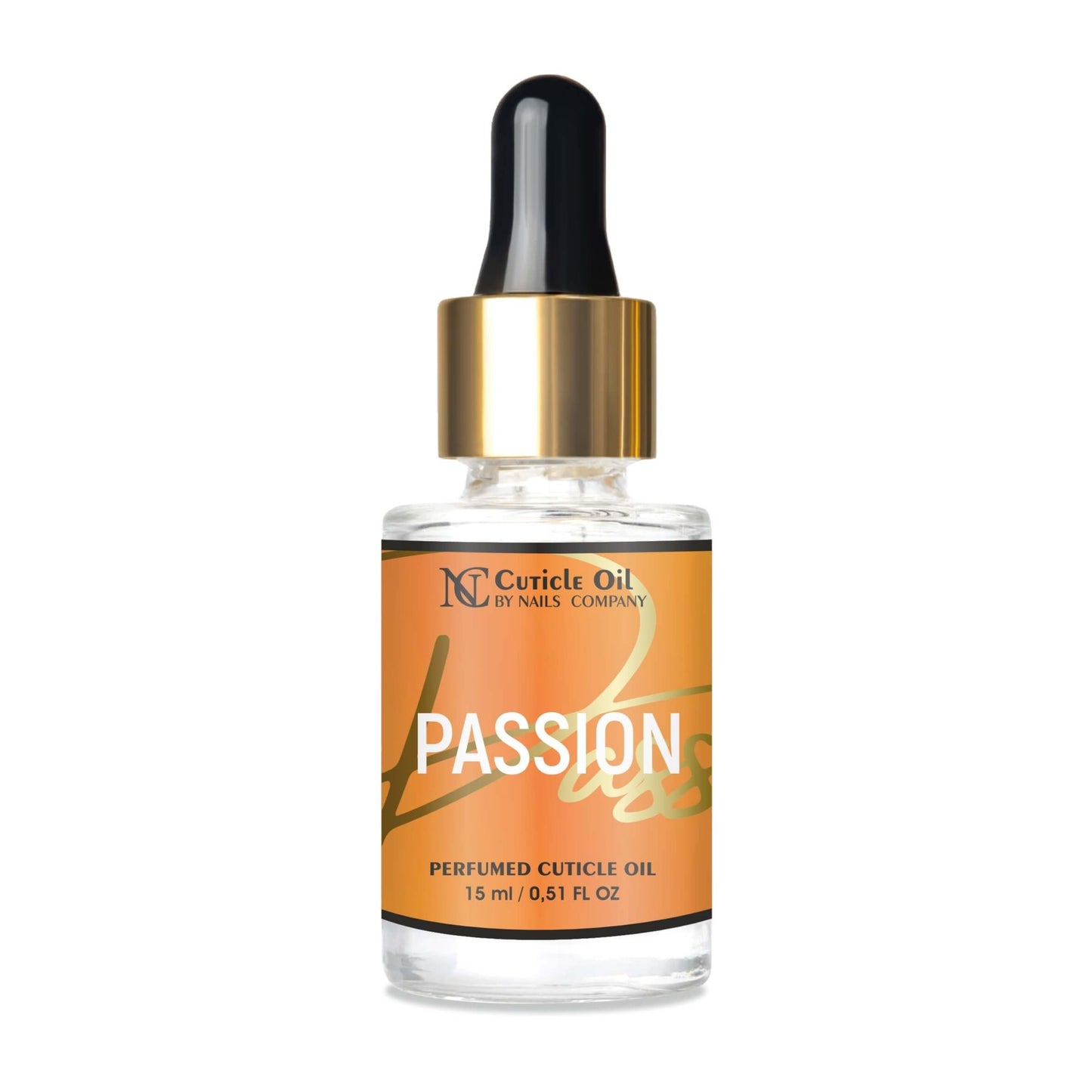 Huile à cuticules Passion de Nails Company 15 ml avec compte-gouttes, soin nourrissant aux huiles de jojoba et tournesol