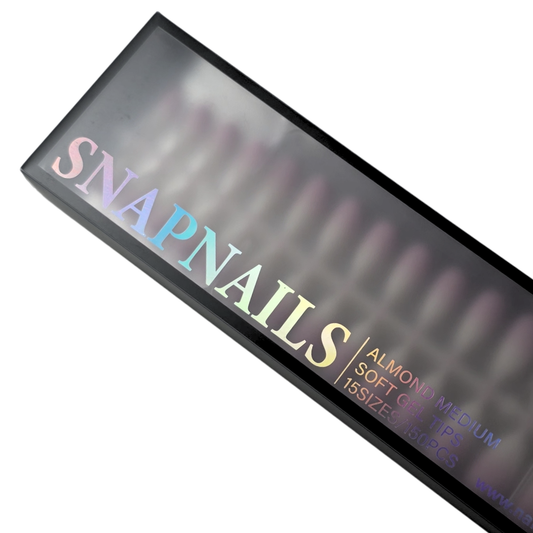 Boite SnapNails Almond Pink & Baby Boomer Nails By Tracy avec capsules all in one visibles à l’intérieur.