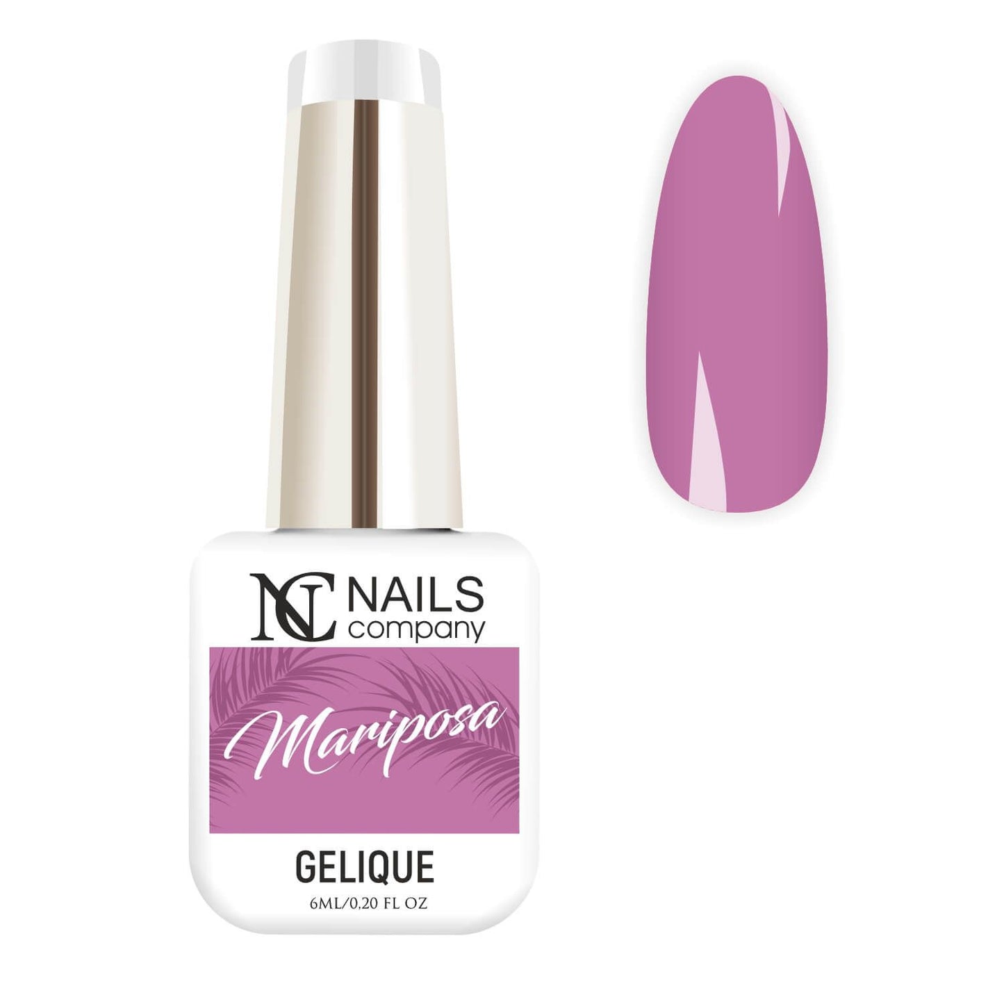 Vernis semi-permanent Mariposa de Nails Company en flacon avec tips, rose pâle aux sous-tons légèrement chauds Chica Bonita