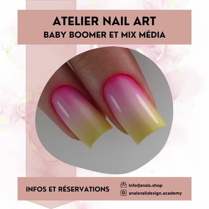 Atelier Nail Art - Baby boomer et Mix média