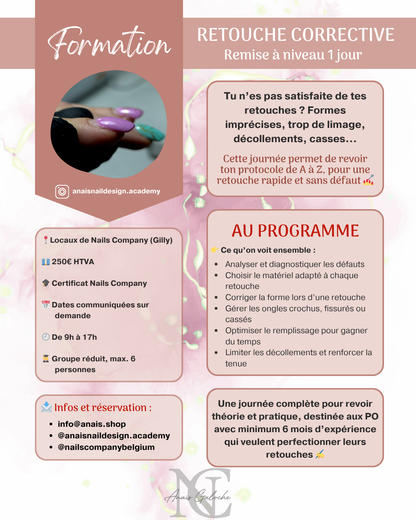 Retouche corrective - remise à niveau