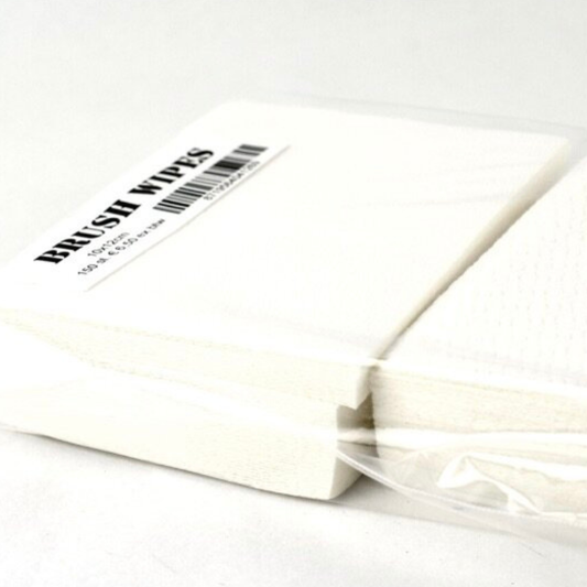 Paquet de Brush Wipes, lingettes non pelucheuses pour nettoyage des pinceaux en onglerie, format 10 × 12 cm, 150 pièces