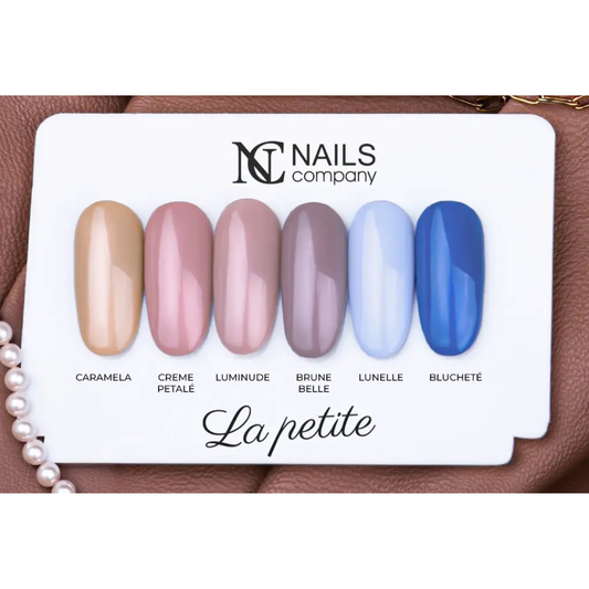 Coffret La Petite Soft Nails Company avec 6 vernis semi permanent nude et pastel de la collection La Petite.