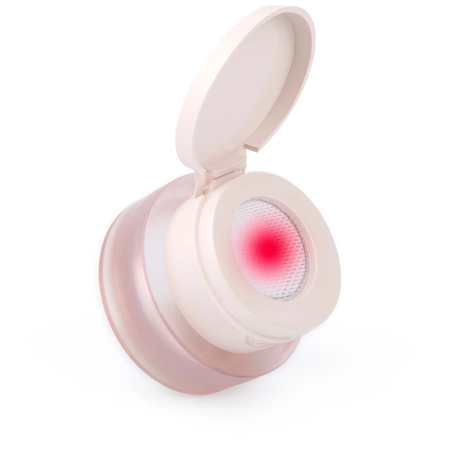 Pot ouvert du gel paint Paintart Ombre Mousse Laser Pink avec sa teinte rose néon froide et son tamis visibles