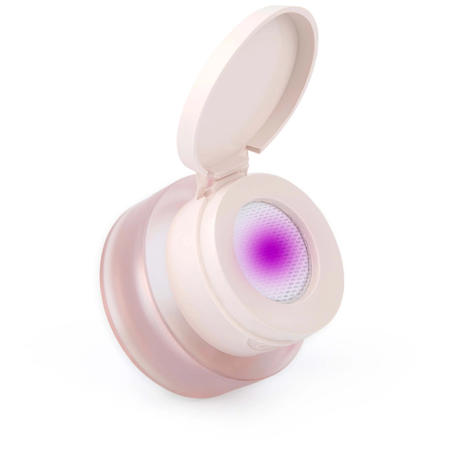 Pot ouvert du gel paint Paintart Ombre Mousse Violet Hype de Nails Company avec la couleur et le tamis visibles