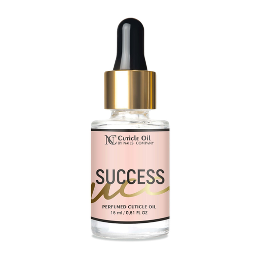 Flacon 15 ml de l’huile à cuticules Success de Nails Company avec embout compte-gouttes, soin nourrissant inspiré du parfum Olympea