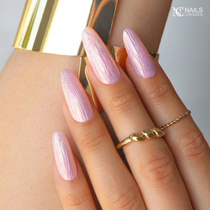 Exemple de pose réalisée avec le Pigment Glassé 004 de Nails Company
