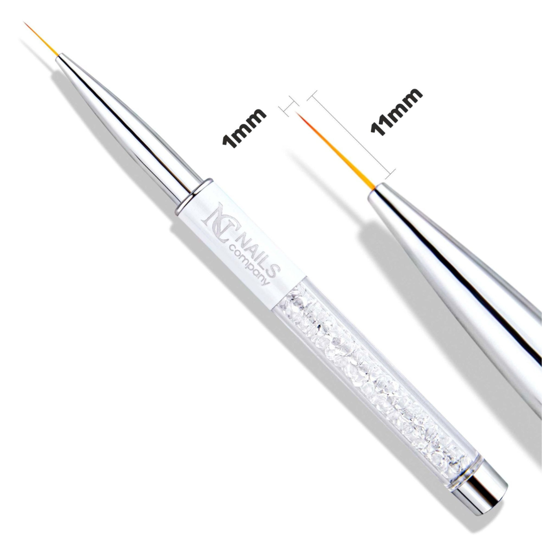 Pinceau Nail Art 3 de Nails Company avec ses poils fins et pointus de 11 mm de longueur