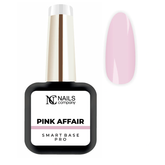 Smart Base Pro Pink Affair Nails Company 11 ml rose froid lavande présentée avec tip naturel.