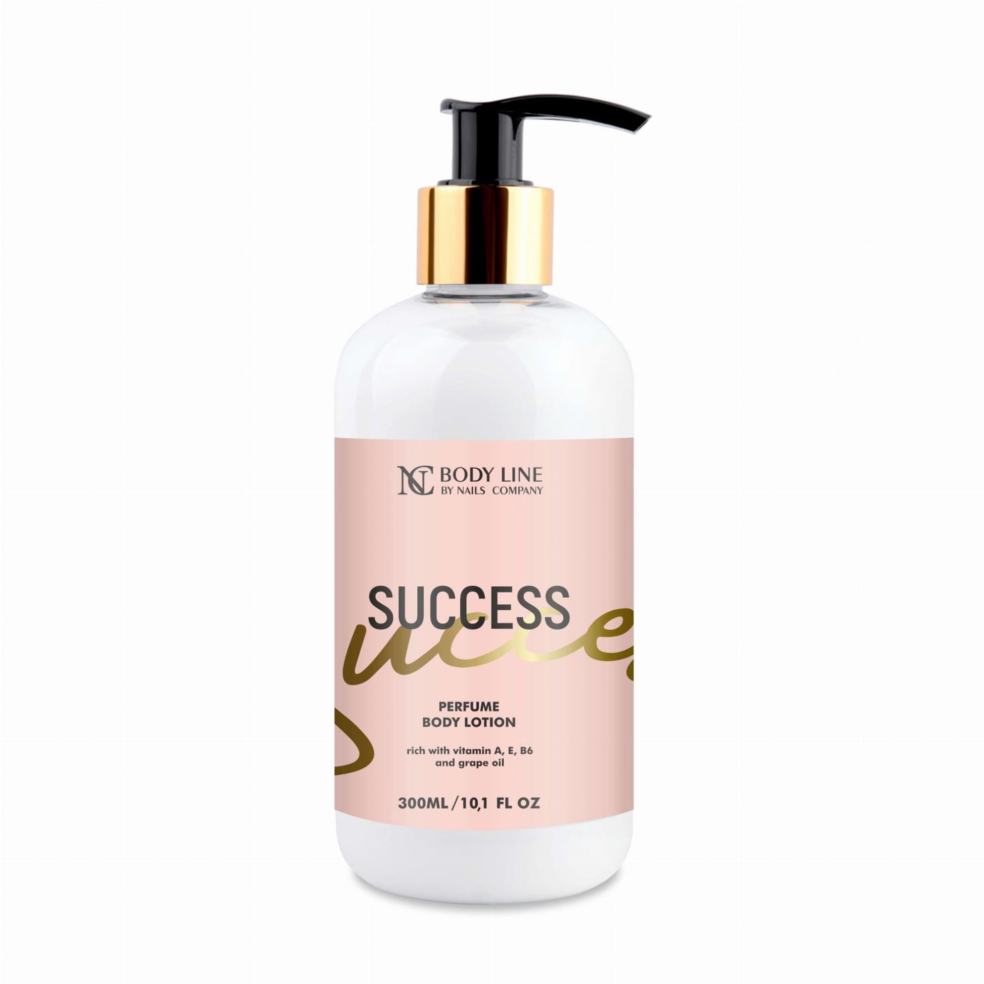 Soin pour le corps Success Nails Company en flacon 300 ml, texture nourrissante et parfum inspiré Olympea pour une peau douce et confortable