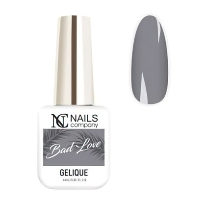 Vernis semi-permanent Bad Love de Nails Company en flacon avec tips, gris profond neutre à forte pigmentation