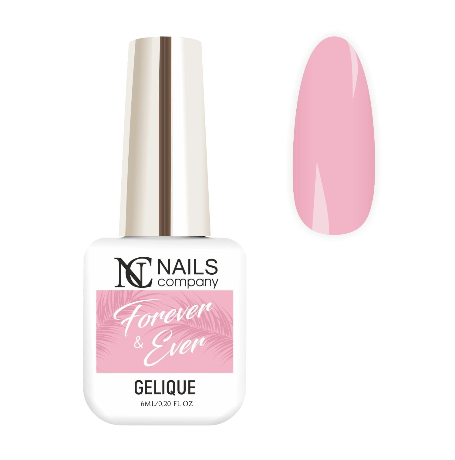 Flacon de vernis semi-permanent Forever & Ever de Nails Company, collection Romance Wedding, accompagné de tips