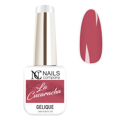 Vernis semi-permanent La Cucaracha de Nails Company en flacon avec tips, teinte bourgogne collection Chica Bonita