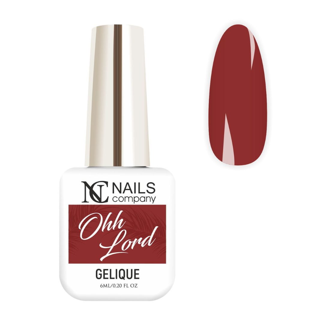 Vernis semi-permanent Ohh Lord de Nails Company en flacon avec tips, rouge foncé bordeaux collection Royal Loyal