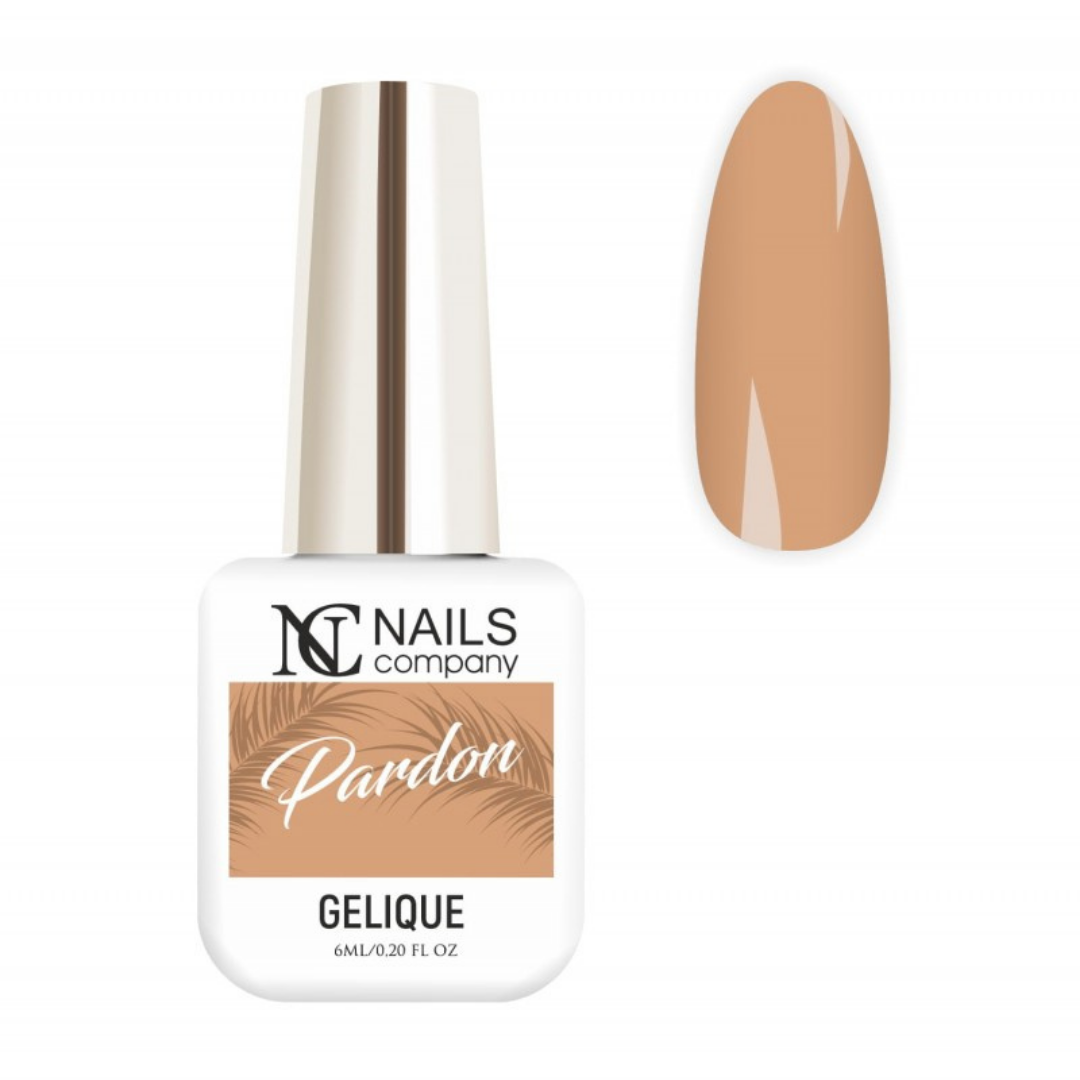 Flacon de vernis semi-permanent Pardon de Nails Company, collection Je T'aime Paris, accompagné de tips