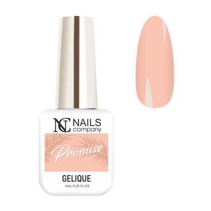 Vernis semi-permanent Promise de Nails Company en flacon avec tips, gel polish pastel chaud semi-transparent issu de la collection Boho Vibes