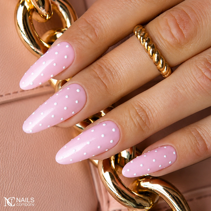 Exemple de nail art avec le vernis semi-permanent Rose Flash de Nails Company, collection Choose Your Mood