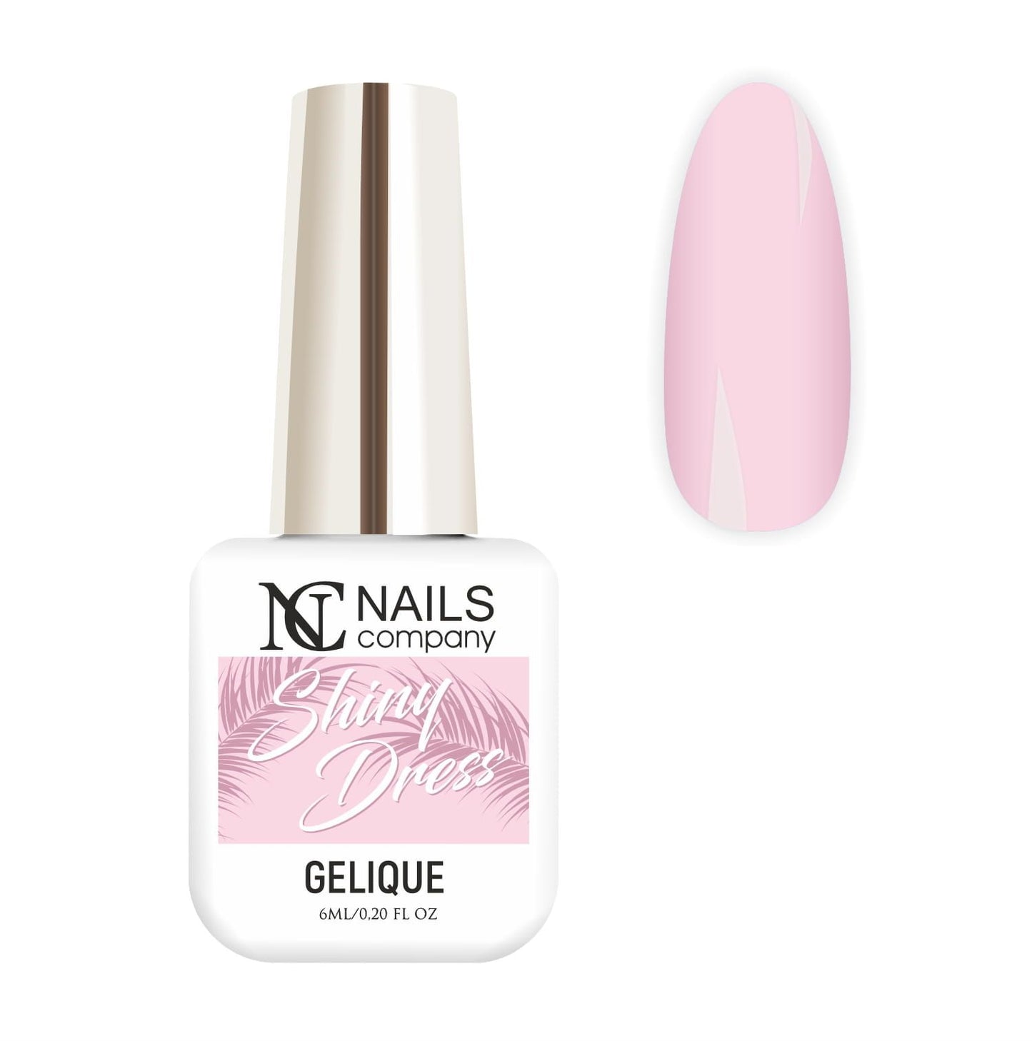Flacon de vernis semi-permanent Shiny Dress de Nails Company, collection Boho Vibes, accompagné de tips