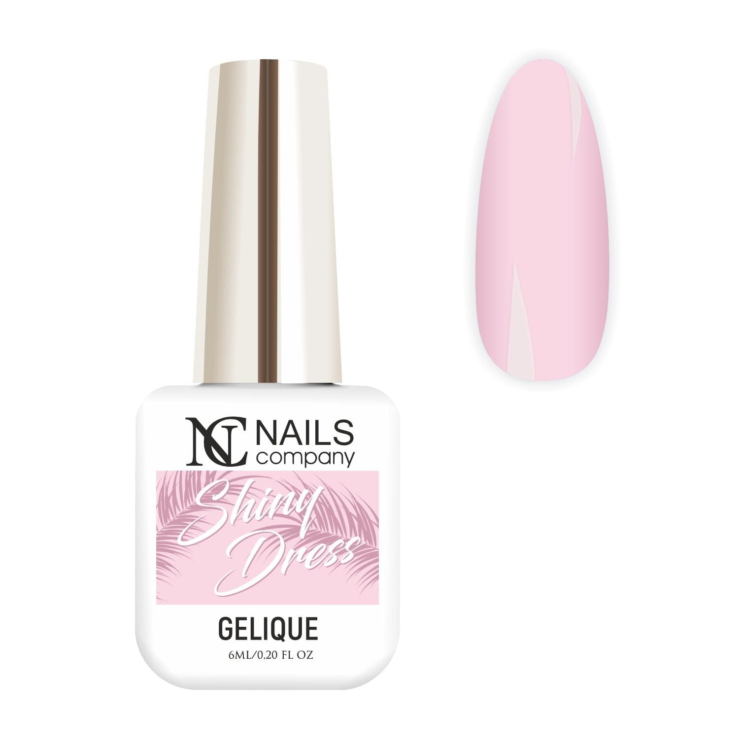 Flacon de vernis semi-permanent Shiny Dress de Nails Company, collection Boho Vibes, accompagné de tips