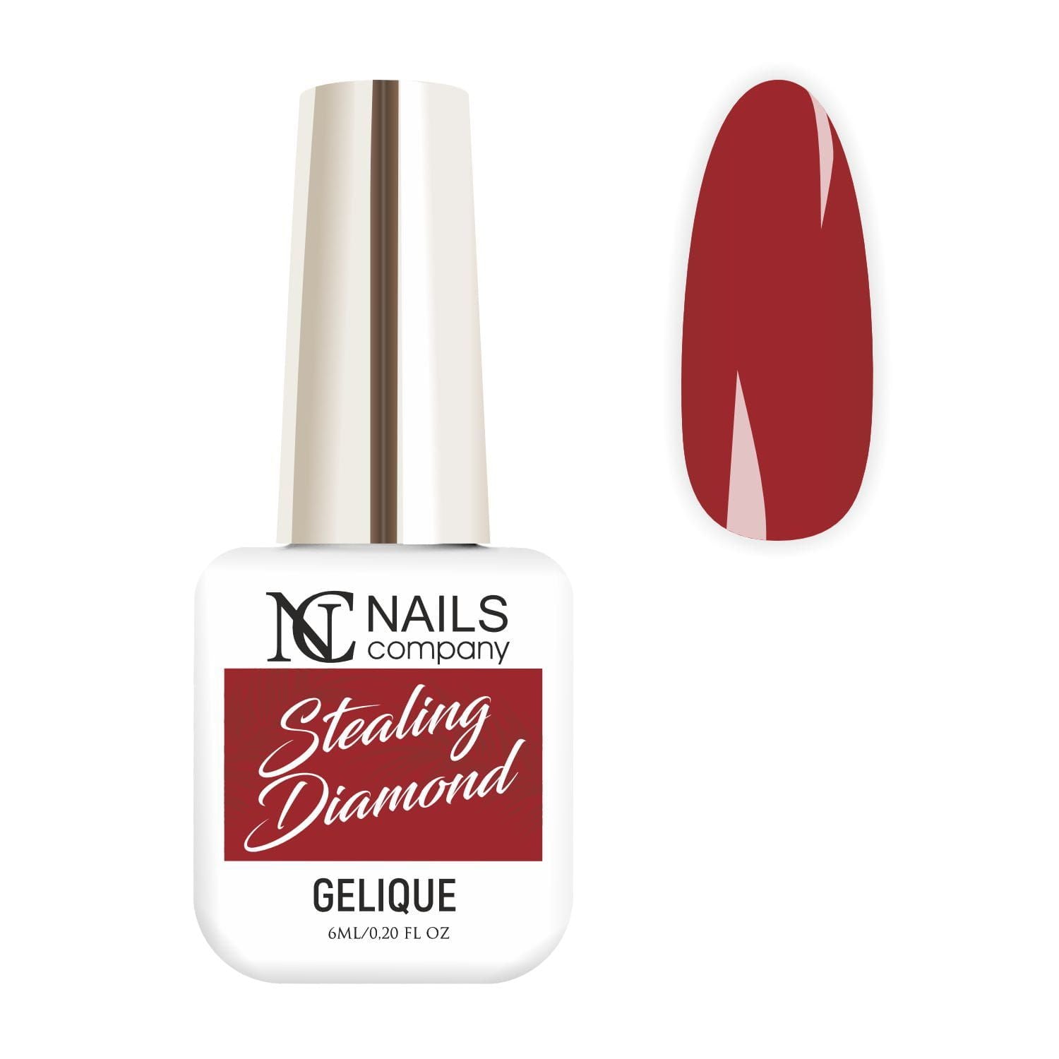 Flacon de vernis semi-permanent Stealing Diamond de Nails Company, collection Royal Loyal, accompagné de tips