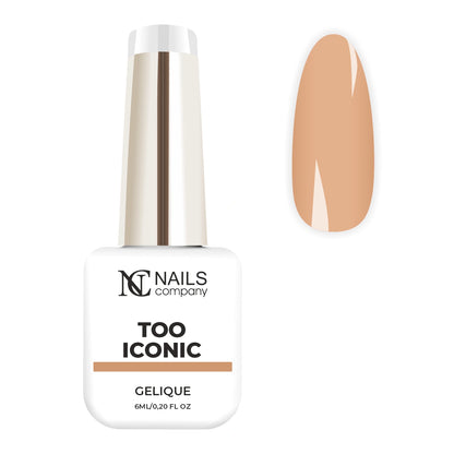 Flacon de vernis semi-permanent Too Iconic de Nails Company, collection Maby Baby, accompagné de tips