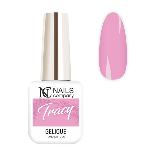 Vernis semi permanent Tracy Nails Company rose pastel doux de la collection No Name, flacon présenté avec tip.