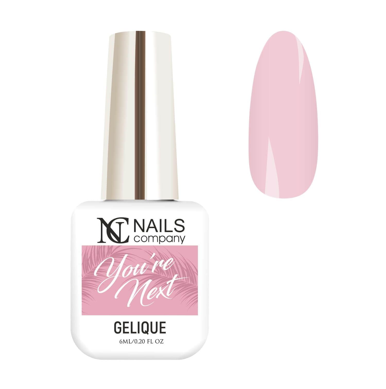 Flacon de vernis semi-permanent You're Next de Nails Company, collection Romance Wedding, accompagné de tips